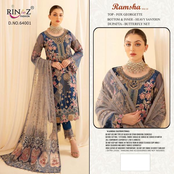 Rinaz Ramsha Vol 24 Georgette Designer Pakistani Suit Collection